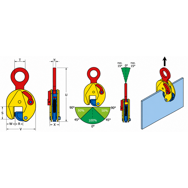 Liftikus Verticale platenklem type STS