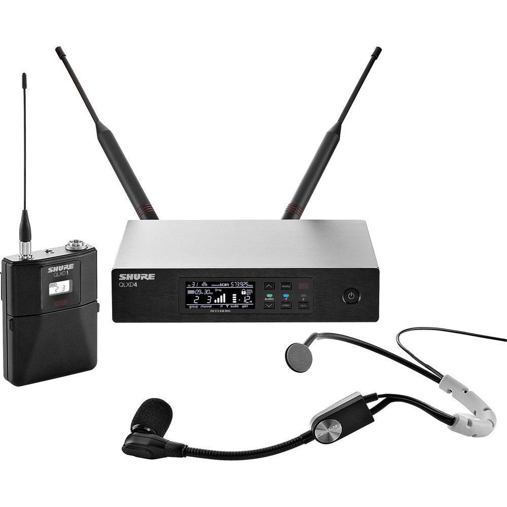 Shure QLXD14E-SM35 draadloos headset microfoonsysteem afbeelding