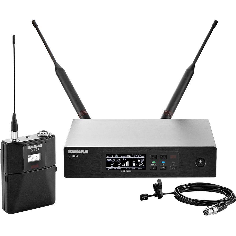 Shure QLXD14E-93 draadloos dasspeld systeem afbeelding