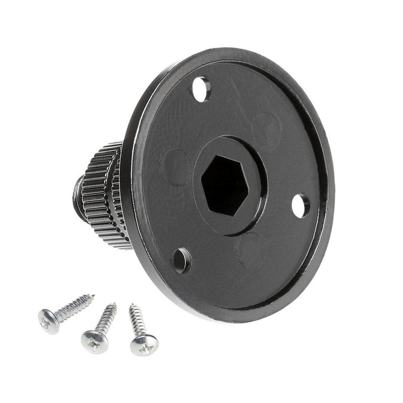 Bevestigingsplaat voor zwanenhals zwart