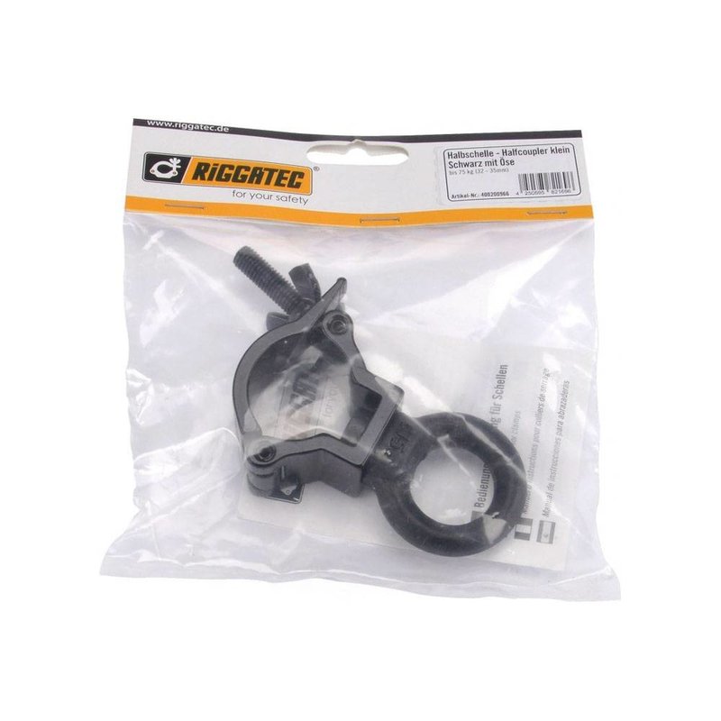 Halfcoupler Small zwart 32-35mm met oog