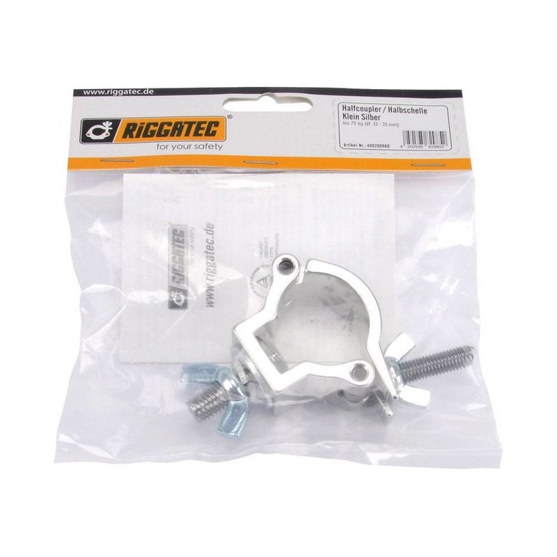 Halfcoupler Small zilver 32-35mm