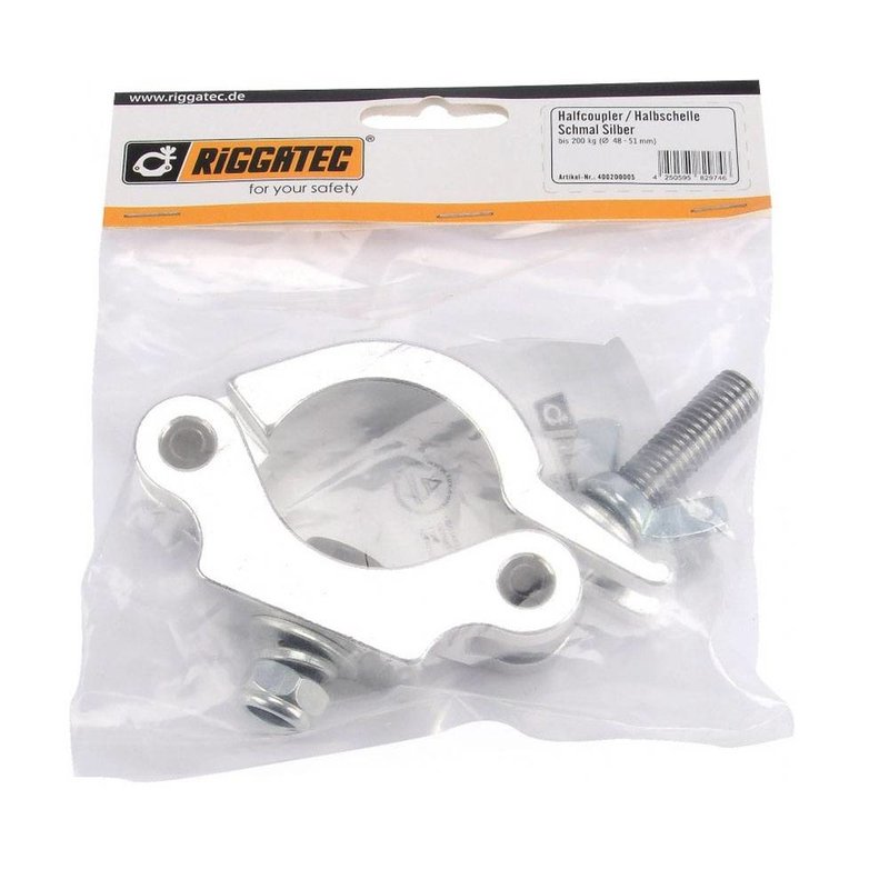 Halfcoupler Slim zilver 48-51mm