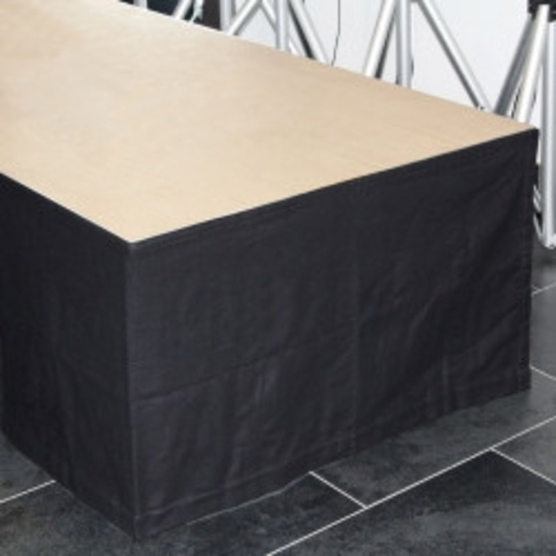 Zwart podiumrok met klittenband 40cm x 60m