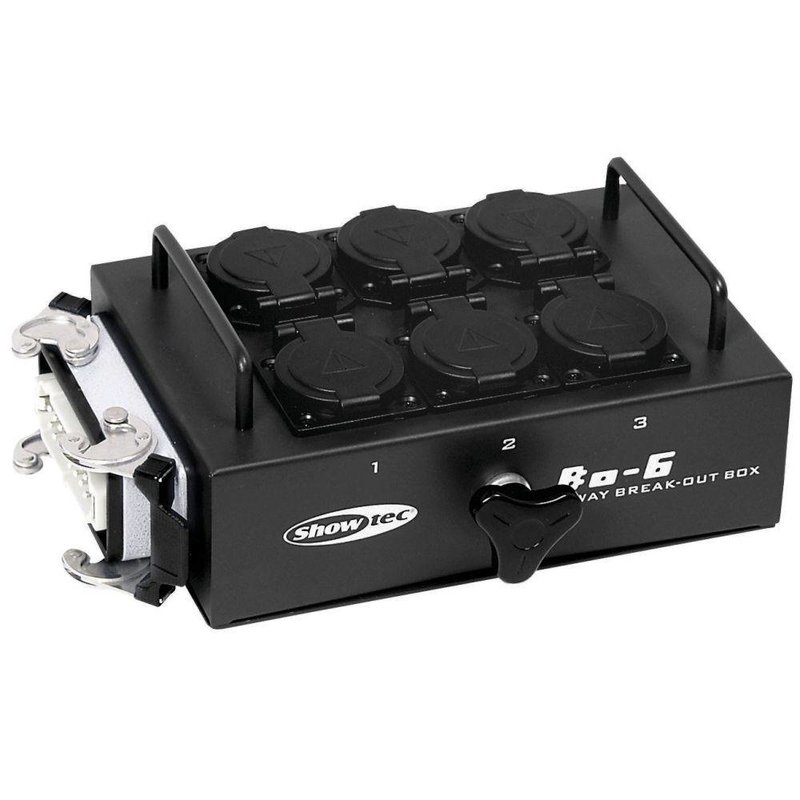 Showtec BO-6-S1 Stroomverdeler 16-polig naar 6x Schuko BO-6-S1 Stroomverdeler 16-polig naar 6x Schuko