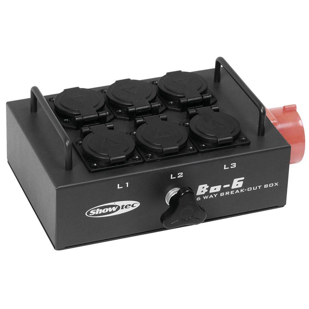 Showtec BO-6-PW Stroomverdeler 380V naar 6x Schuko afbeelding