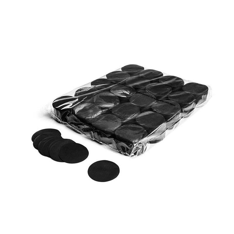 Slowfall confetti rondjes 55mm zwart