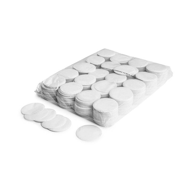 Slowfall confetti rondjes 55mm wit