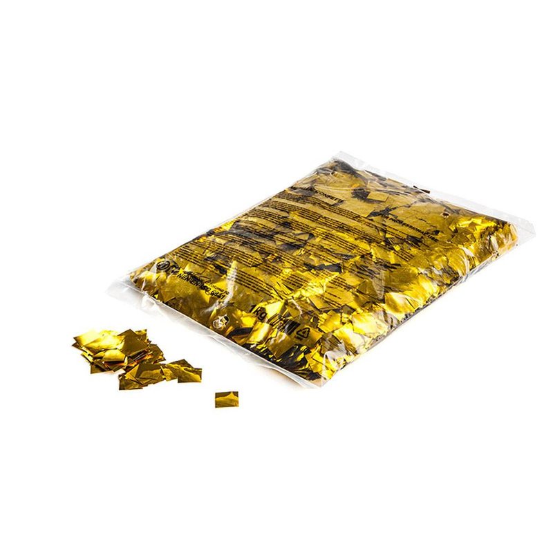 Metallic confetti vierkantjes 17x17mm goud