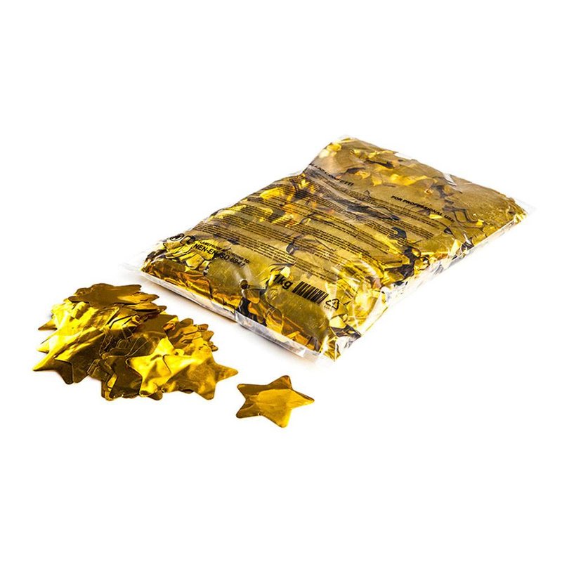 Metallic confetti sterretjes 55mm goud