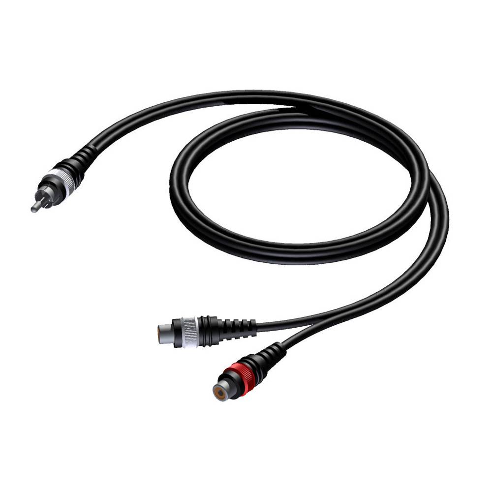 Procab CAB727/0.25 Verloopkabel 1x RCA male naar 2x RCA female 25cm afbeelding
