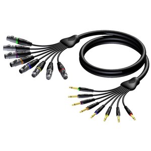 Procab REF8024/5 Multikabel 8x XLR female naar 8x Mono jack 5m