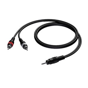 Procab CAB711/5 Verloopkabel 1x Mini-jack naar 2x RCA 5m