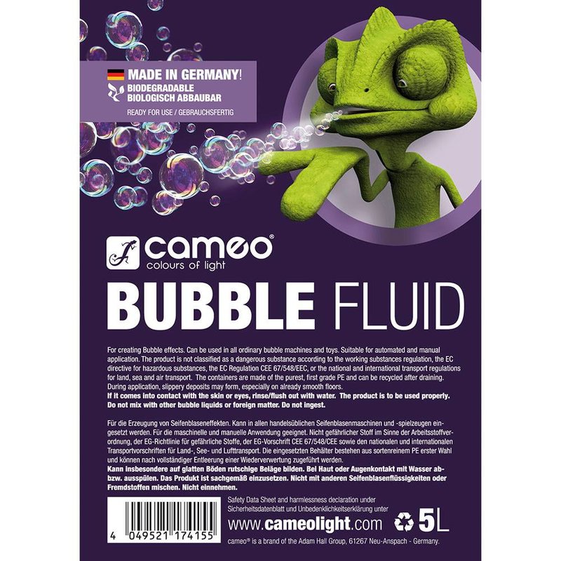 Bubble Fluid bellenblaasvloeistof 5L