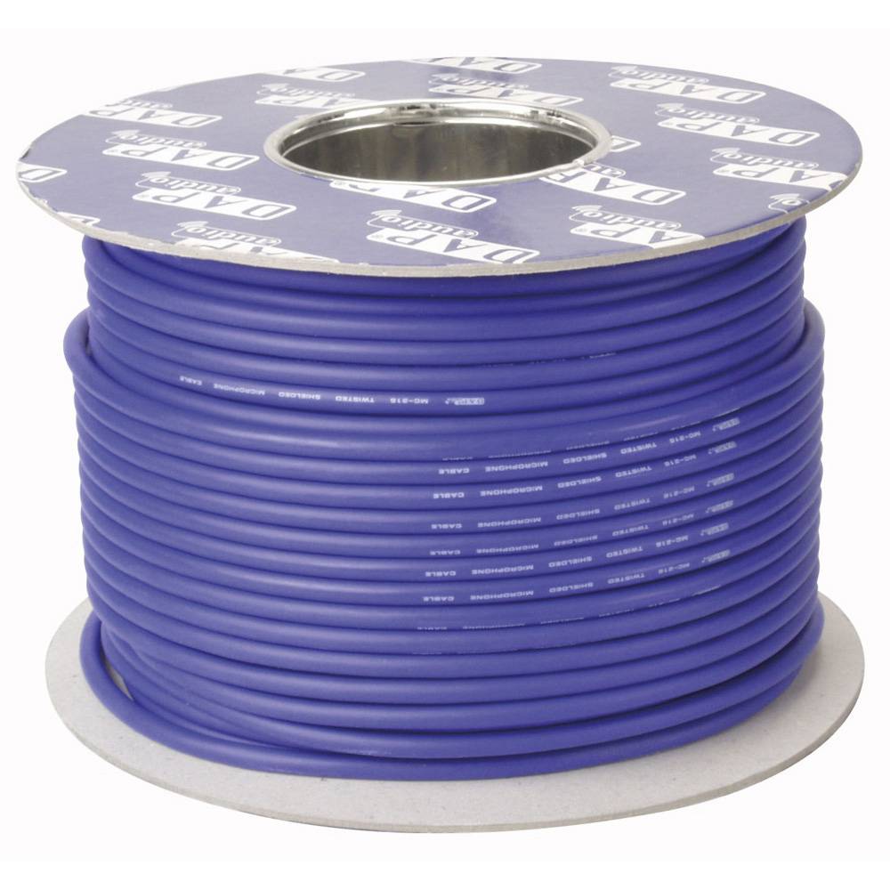 DAP MC-226U microfoonkabel dubbele afscherming blauw 100m afbeelding