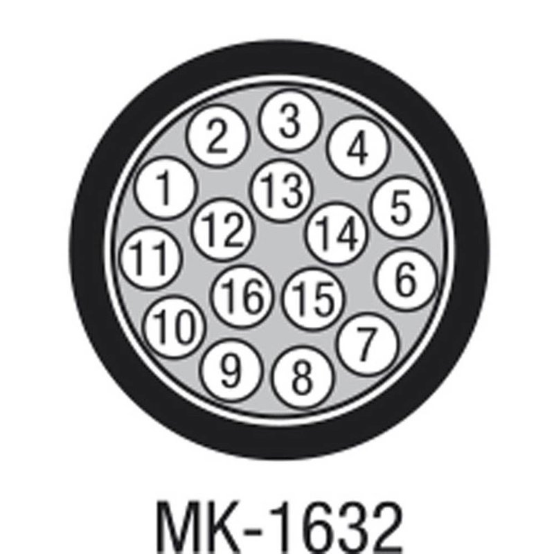 MK-1632 16-kanaals multikabel per meter