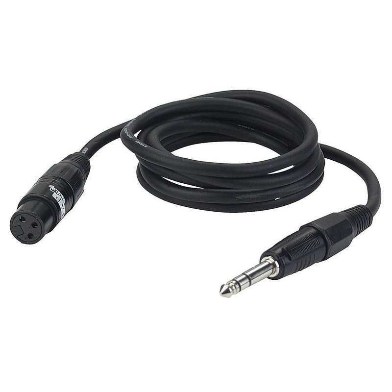 DAP FL03 verloopkabel 1x XLR female naar 1x Stereo jack 6m FL03 verloopkabel 1x XLR female naar 1x Stereo jack 6m