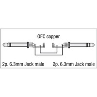 DAP FL05 Ongebalanceerde Jack-Jack instrumentkabel 150cm FL05 Ongebalanceerde Jack-Jack instrumentkabel 150cm