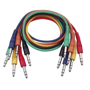 DAP FL12 set van 6 patchkabels stereo recht-recht 60cm DAP FL12 set van 6 patchkabels stereo recht-recht 60cm