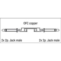 DAP FL22 verloopkabel 2x Jack naar 2x Jack 150cm FL22 verloopkabel 2x Jack naar 2x Jack 150cm