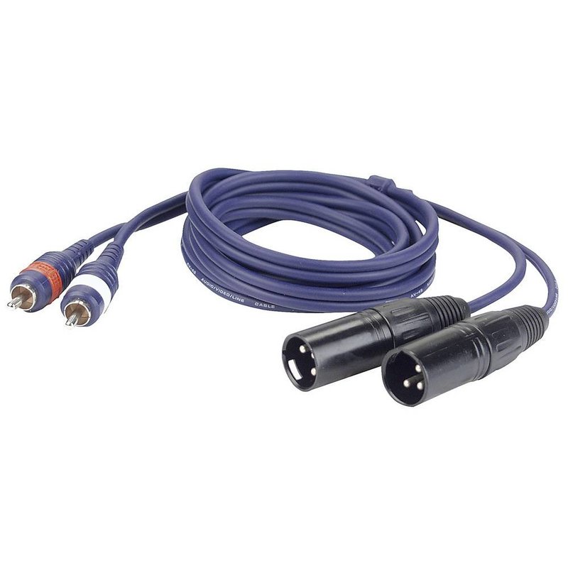 DAP FL26 verloopkabel 2x XLR male naar 2x RCA 150cm FL26 verloopkabel 2x XLR male naar 2x RCA 150cm