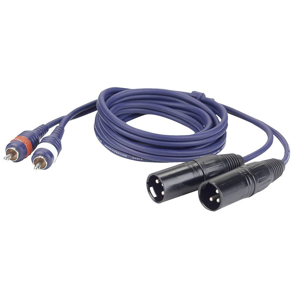 DAP FL26 verloopkabel 2x XLR male naar 2x RCA 3m afbeelding