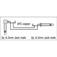 DAP FL29 Ongebalanceerde Jack-Jack instrumentkabel 3m FL29 Ongebalanceerde Jack-Jack instrumentkabel 3m