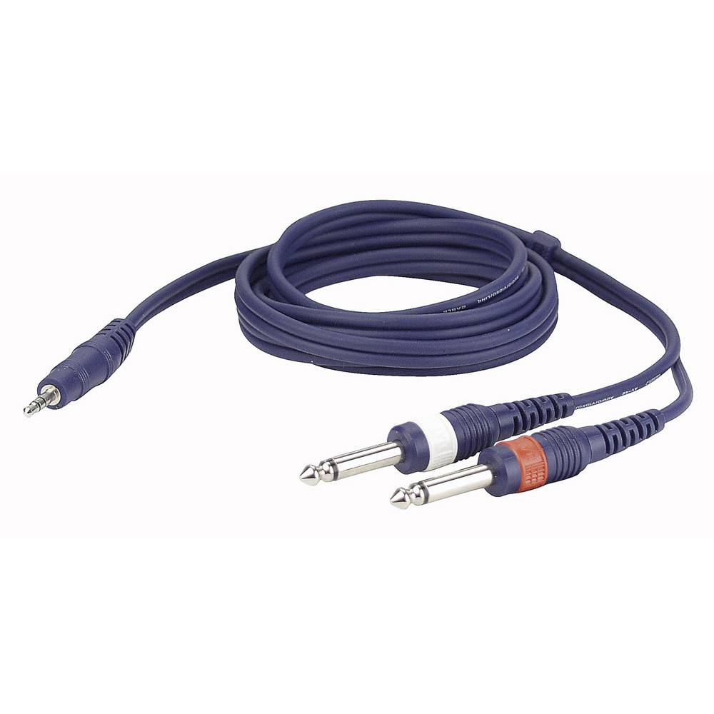 DAP FL31 verloopkabel 1x Mini-jack naar 2x Jack 150cm afbeelding