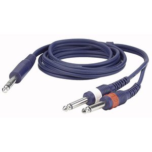 DAP FL34 verloopkabel 1x stereo jack naar 2x mono jack 3m