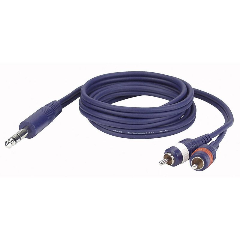 DAP FL35 verloopkabel 1x Stereo jack naar 2x RCA 6m FL35 verloopkabel 1x Stereo jack naar 2x RCA 6m