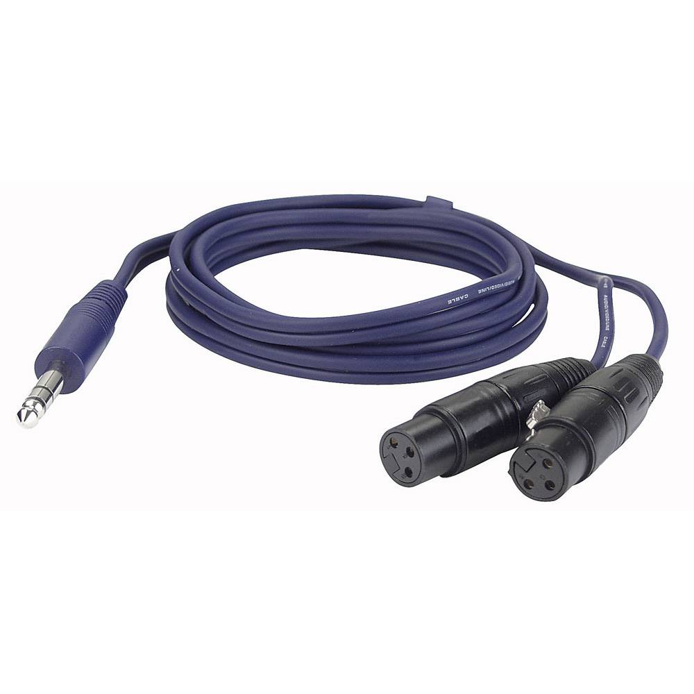 DAP FL37 verloopkabel 1x Stereo jack naar 2x XLR female 150cm afbeelding
