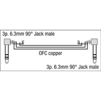DAP FL42 set van 6 patchkabels stereo haaks-haaks 60cm FL42 set van 6 patchkabels stereo haaks-haaks 60cm