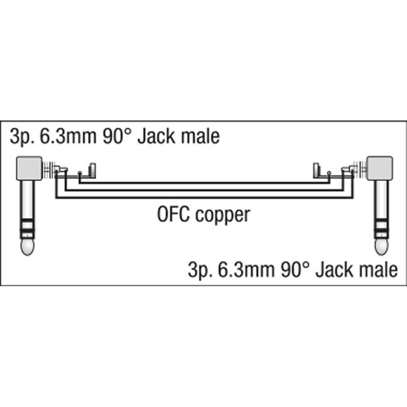 DAP FL42 set van 6 patchkabels stereo haaks-haaks 90cm FL42 set van 6 patchkabels stereo haaks-haaks 90cm