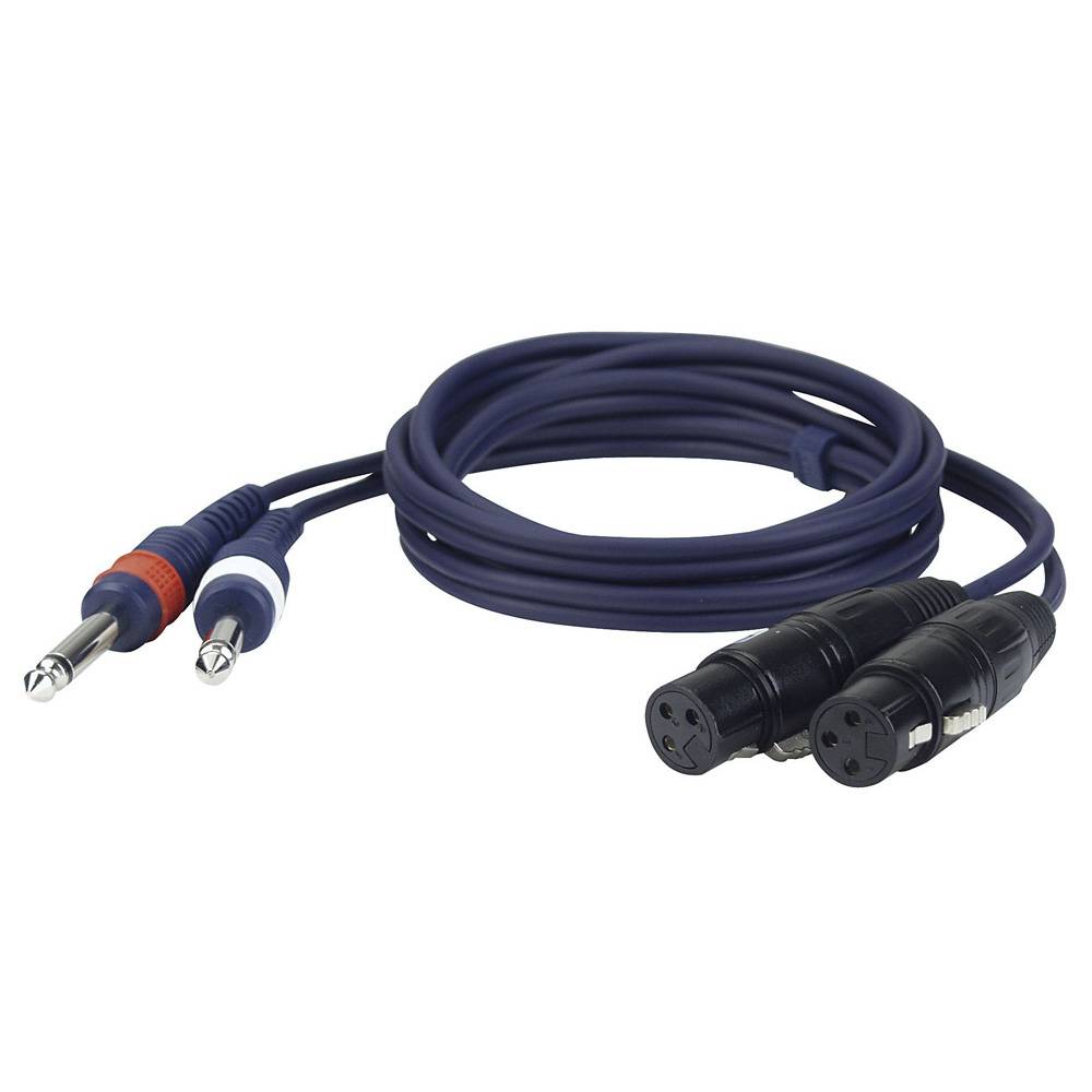 DAP FL43 verloopkabel 2x XLR female naar 2x Jack 3m afbeelding