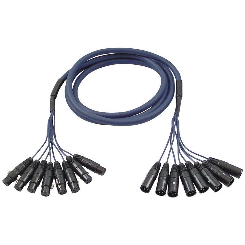 FL60 Multikabel 8x XLR male naar 8x XLR female 3m