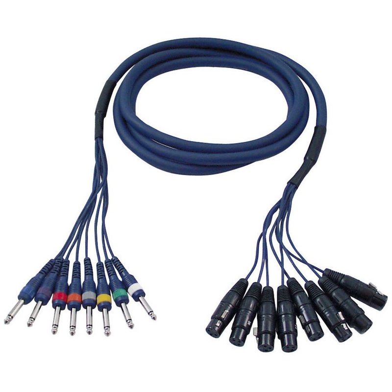 FL61 Multikabel 8x XLR female naar 8x Mono jack 3m