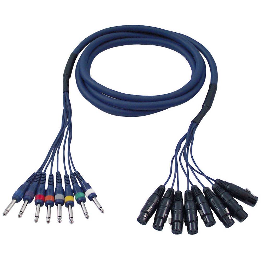 DAP FL61 Multikabel 8x XLR female naar 8x Mono jack 3m