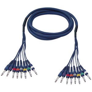 DAP FL63 Multikabel 8x Mono jack naar 8x Mono jack 3m