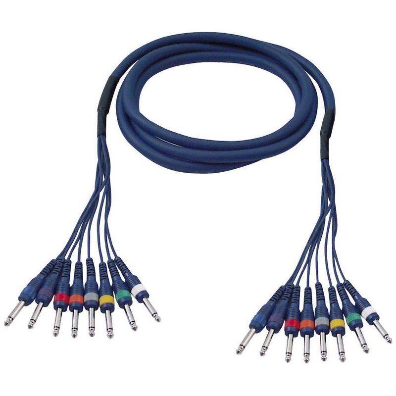 FL63 Multikabel 8x Mono jack naar 8x Mono jack 3m