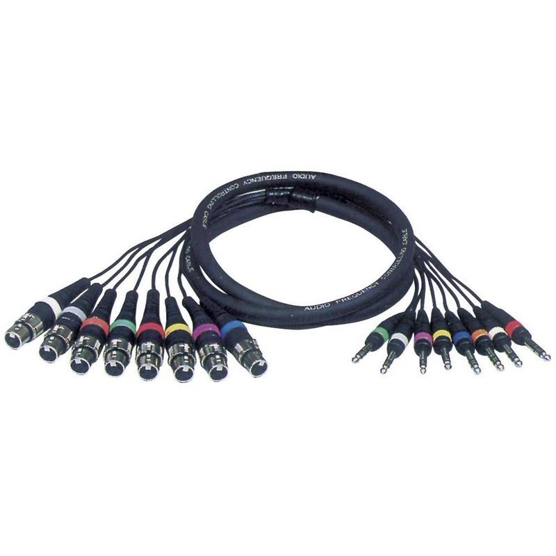 DAP FL67 Multikabel 8x XLR female naar 8x Stereo jack 6m FL67 Multikabel 8x XLR female naar 8x Stereo jack 6m