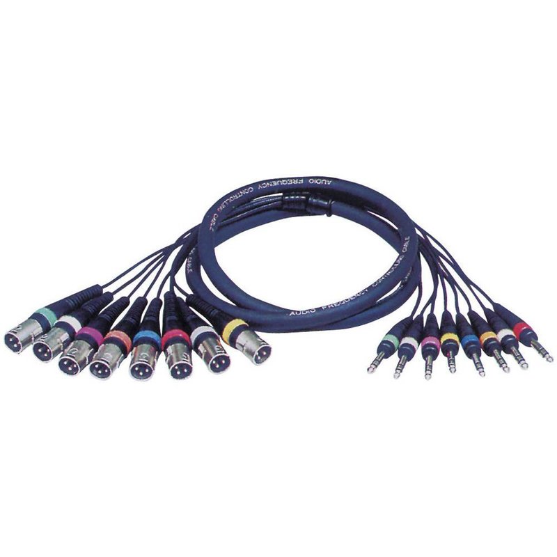 FL68 Multikabel 8x XLR male naar 8x Stereo jack 3m