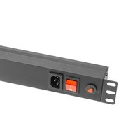 87471 IEC 19 inch 10-weg stroomverdeler met kabels