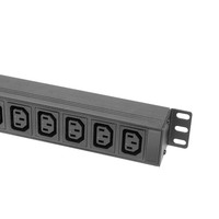 87471 IEC 19 inch 10-weg stroomverdeler met kabels