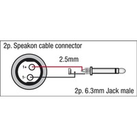 DAP FS16 Speakon-jack luidsprekerkabel 2x1,5mm 10m FS16 Speakon-jack luidsprekerkabel 2x1,5mm 10m