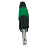 DAP 6,3mm Jackplug mono zwart met groen eindkapje 6,3mm Jackplug mono zwart met groen eindkapje