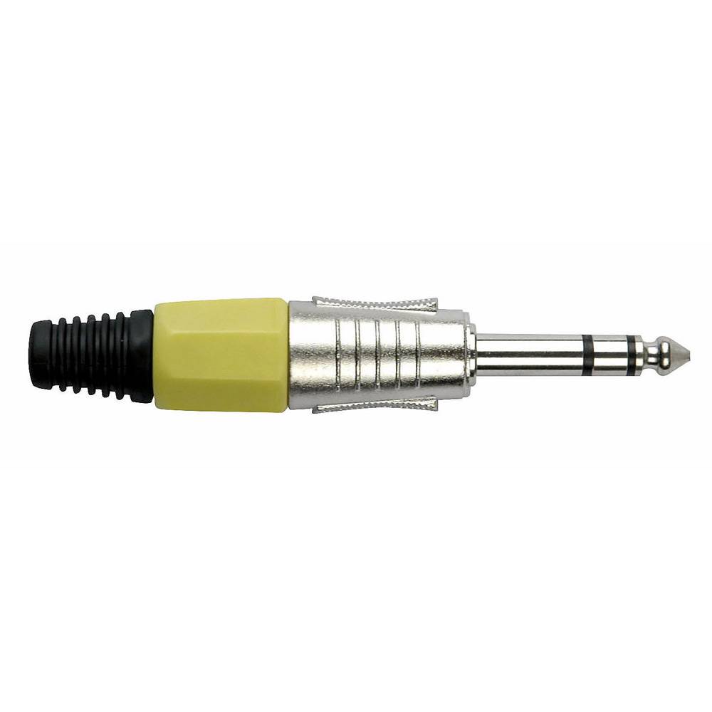 DAP 6,3mm Jackplug stereo zilver met geel eindkapje afbeelding