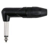 6.3mm Jackplug X-Type Mono zwart haaks