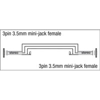 Xcaliber XGA02 mini Jack female naar mini-jack female stereo verloopplug