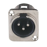 XLR 3-polig chassisdeel male nikkel