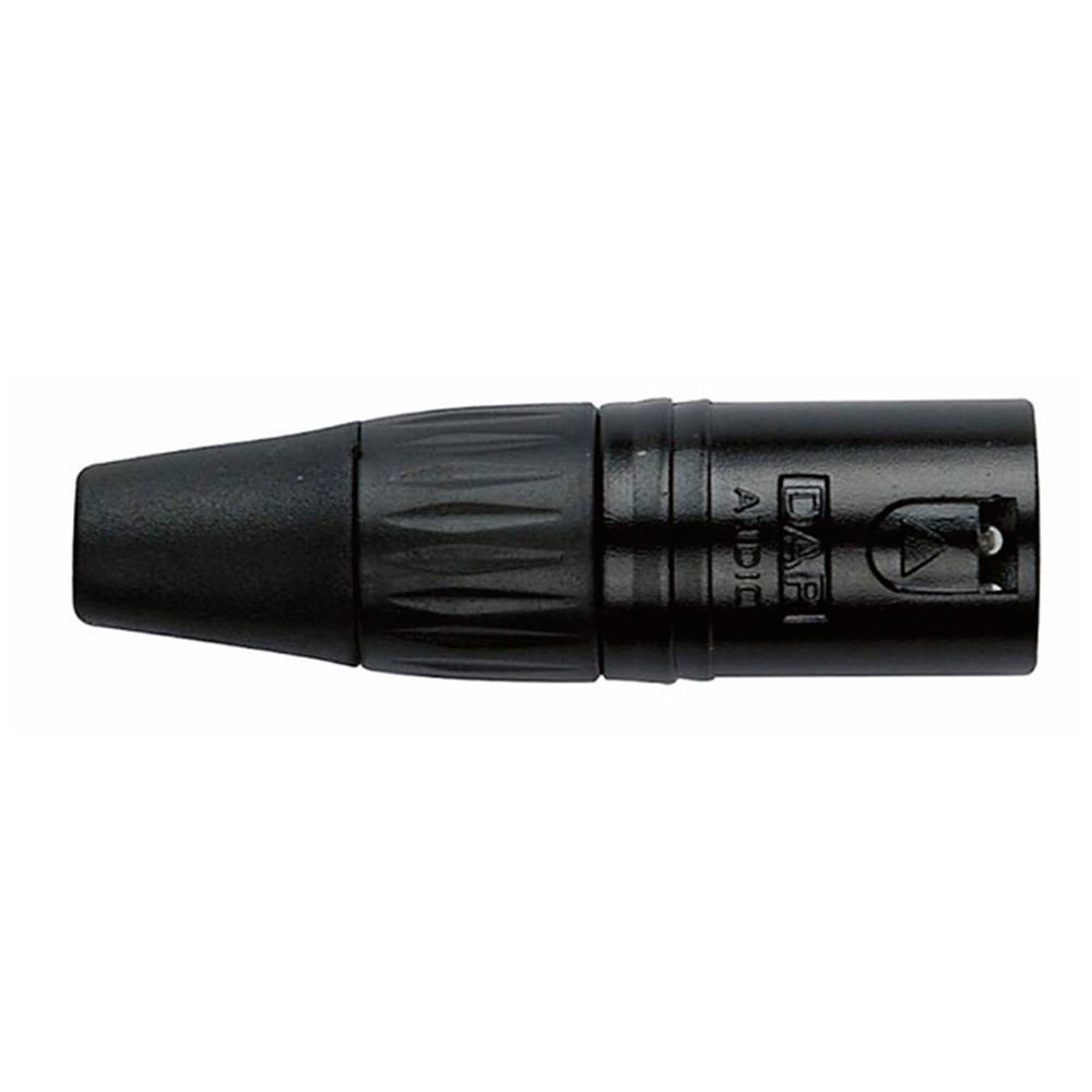 DAP XLR plug 3p male zwart met zwarte tule afbeelding